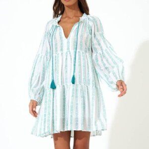 Oliphant Long-Sleeve Striped Mini Dress - New with Tags
